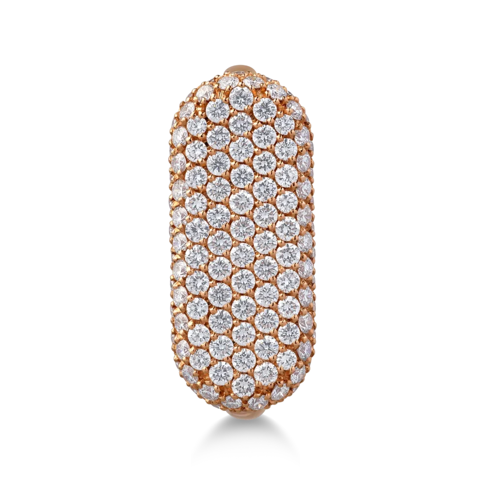 Inel din aur roz cu diamante de 1.05ct - imagine 3