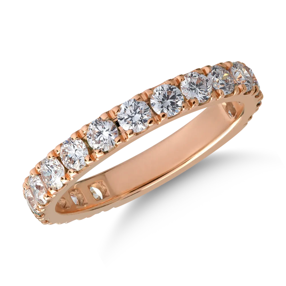 Inel din aur roz cu diamante de 1.25ct