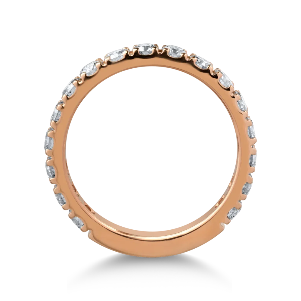 Inel din aur roz cu diamante de 1.25ct - imagine 2