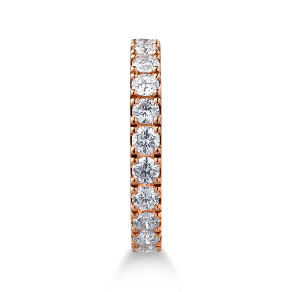 Inel din aur roz cu diamante de 1.25ct - imagine 3