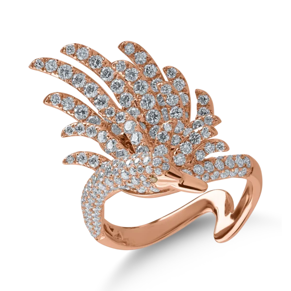 Inel din aur roz cu diamante de 1.86ct