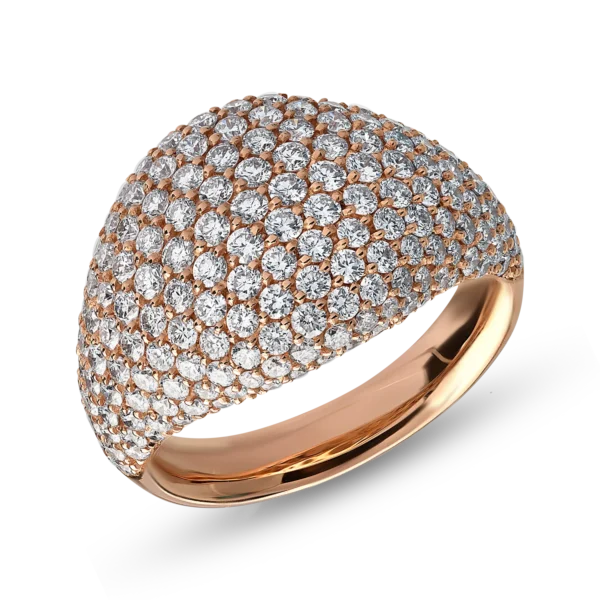 Inel din aur roz cu diamante de 1.95ct