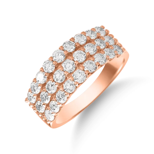 Inel din aur roz cu diamante de 1ct