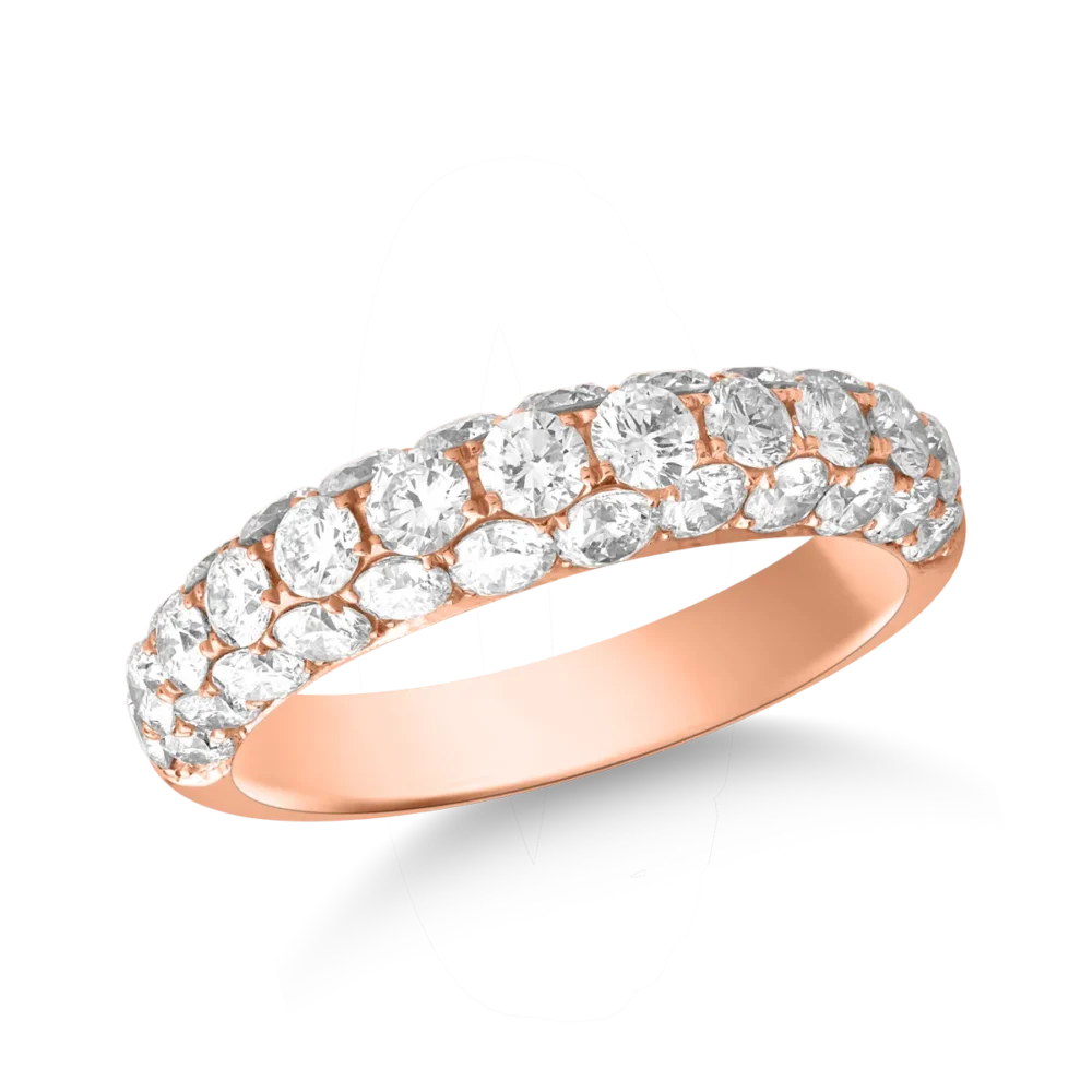 Inel din aur roz cu diamante de 2.03ct