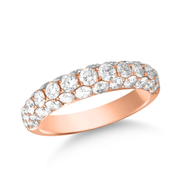 Inel din aur roz cu diamante de 2.03ct