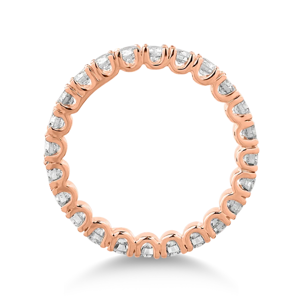 Inel din aur roz cu diamante de 2ct - imagine 2