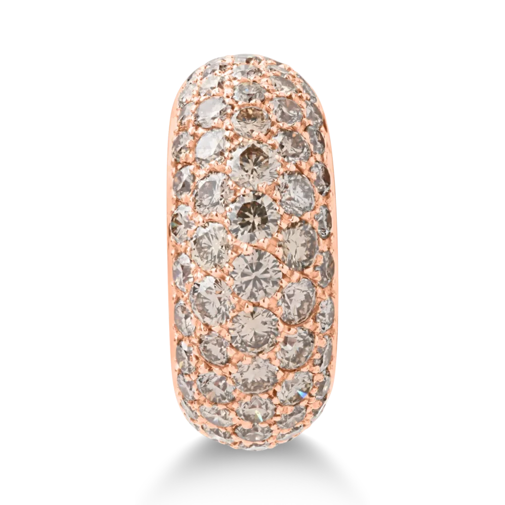 Inel din aur roz cu diamante maro de 3.5ct - imagine 3