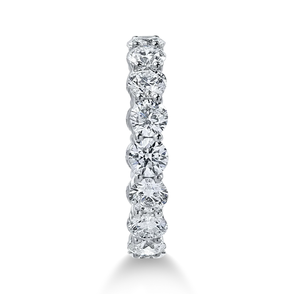 Inel eternity din aur alb cu diamante de 3.7ct - imagine 2