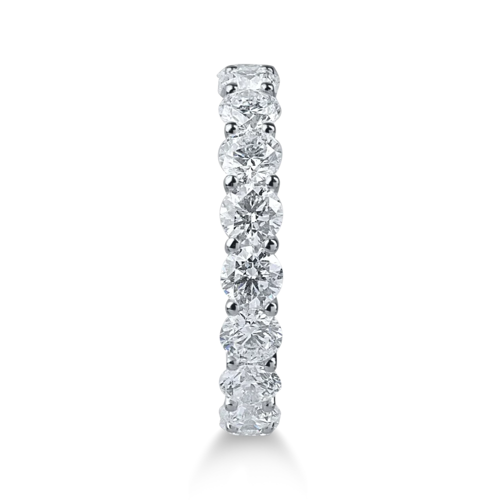 Inel eternity din aur alb cu diamante de 4.1ct - imagine 2
