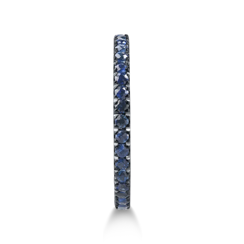 Inel eternity din aur alb cu safire de 0.7ct - imagine 2