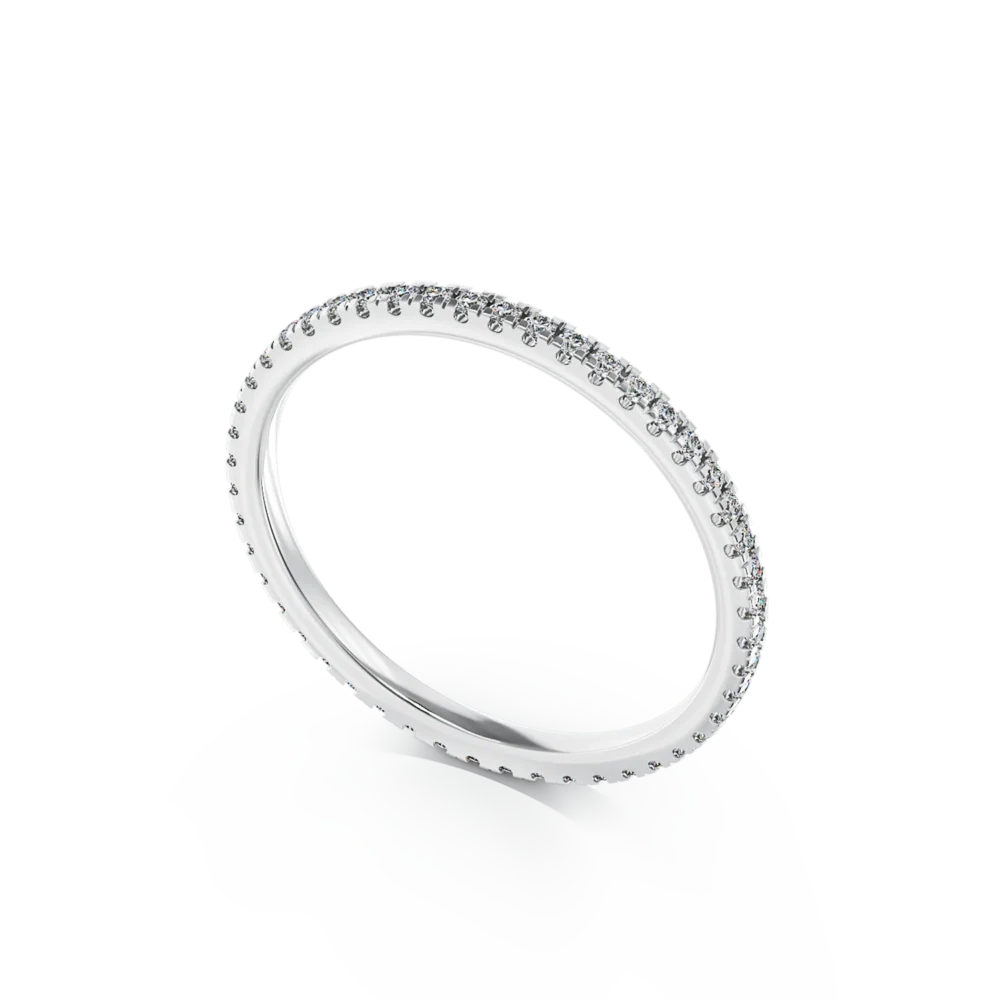 Inel infinity din aur alb cu diamante de 0.27ct - imagine 2