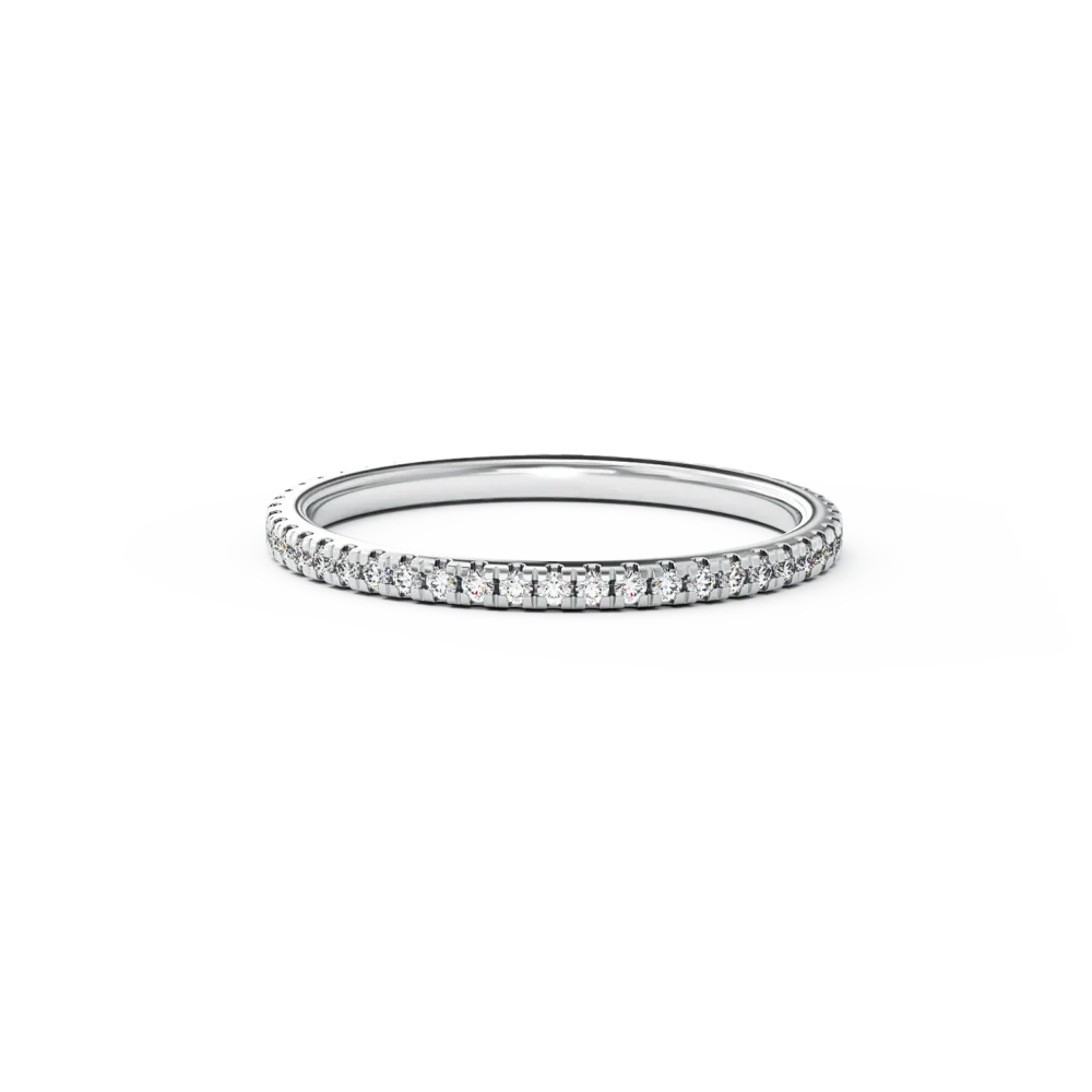 Inel infinity din aur alb cu diamante de 0.27ct - imagine 3