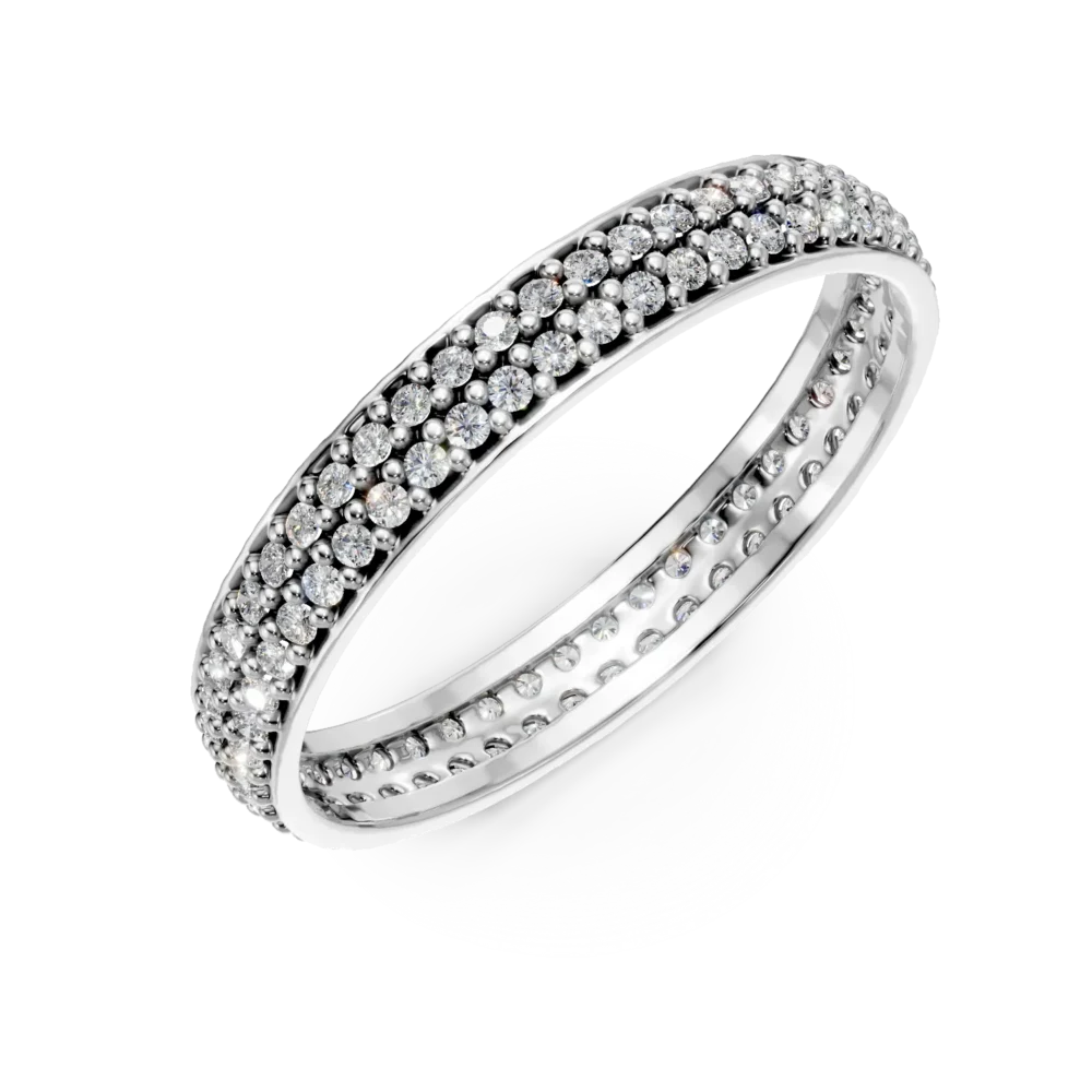 Inel eternity din aur alb