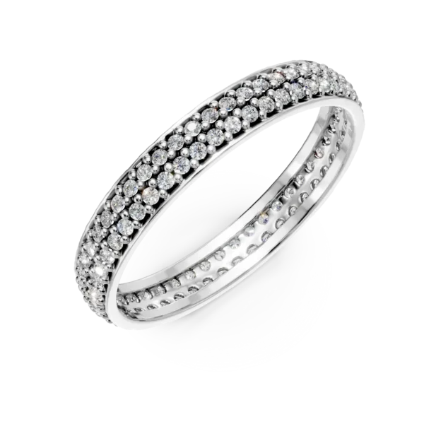 Inel eternity din aur alb