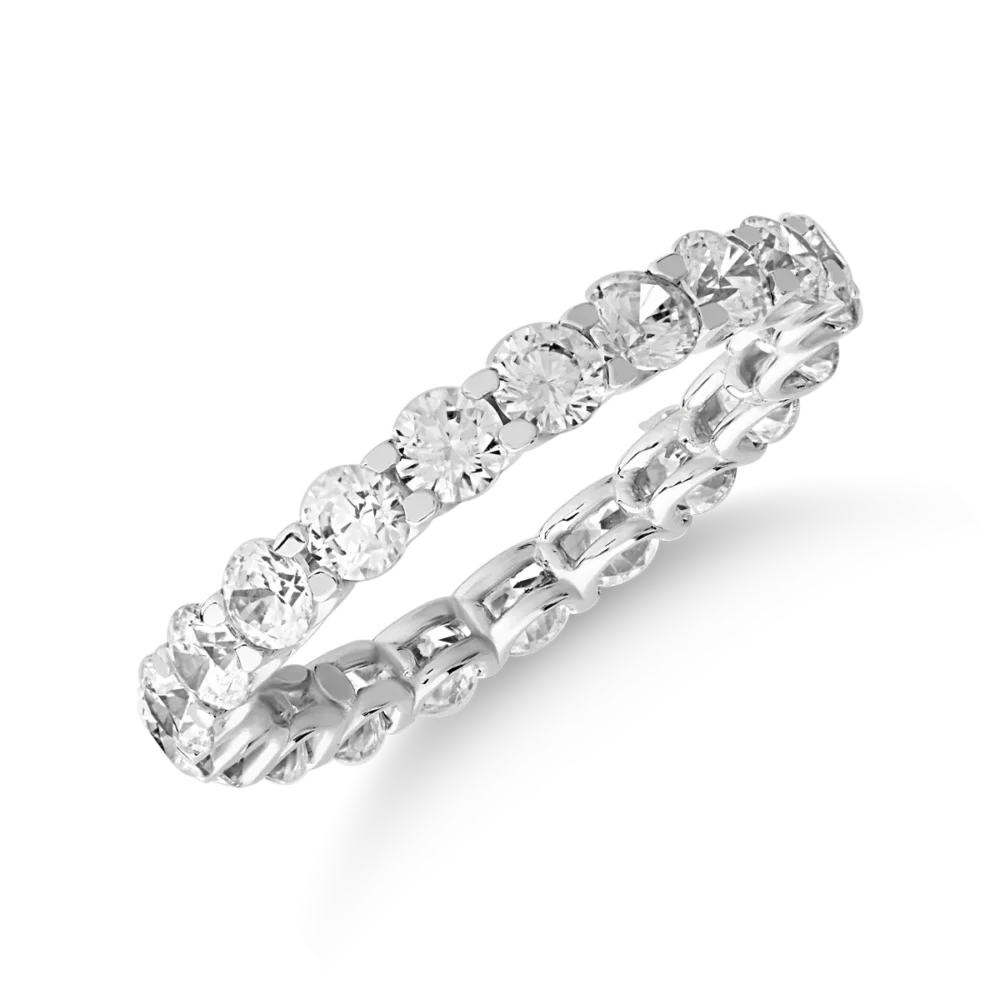 Inel infinity din aur alb