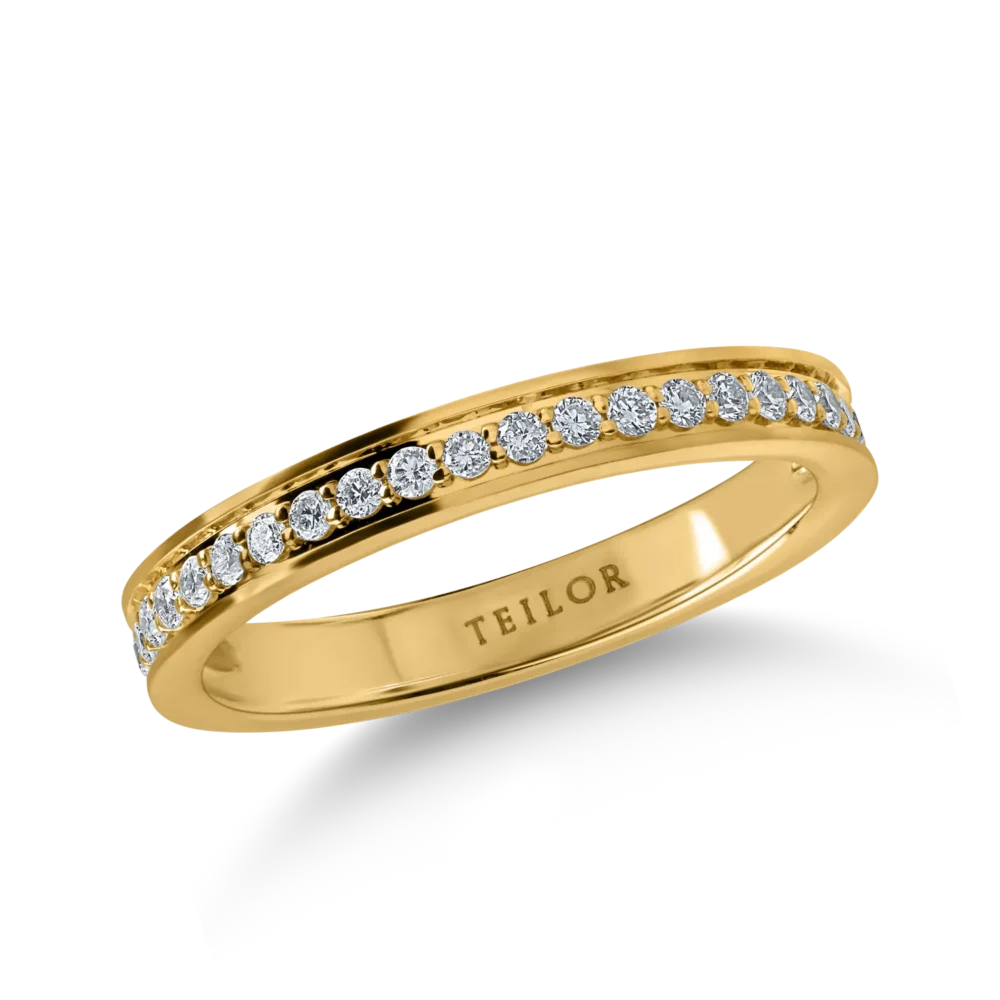 Inel eternity din aur galben cu diamante de 0.32ct