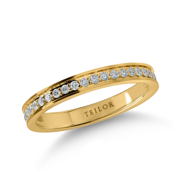 Inel eternity din aur galben cu diamante de 0.32ct