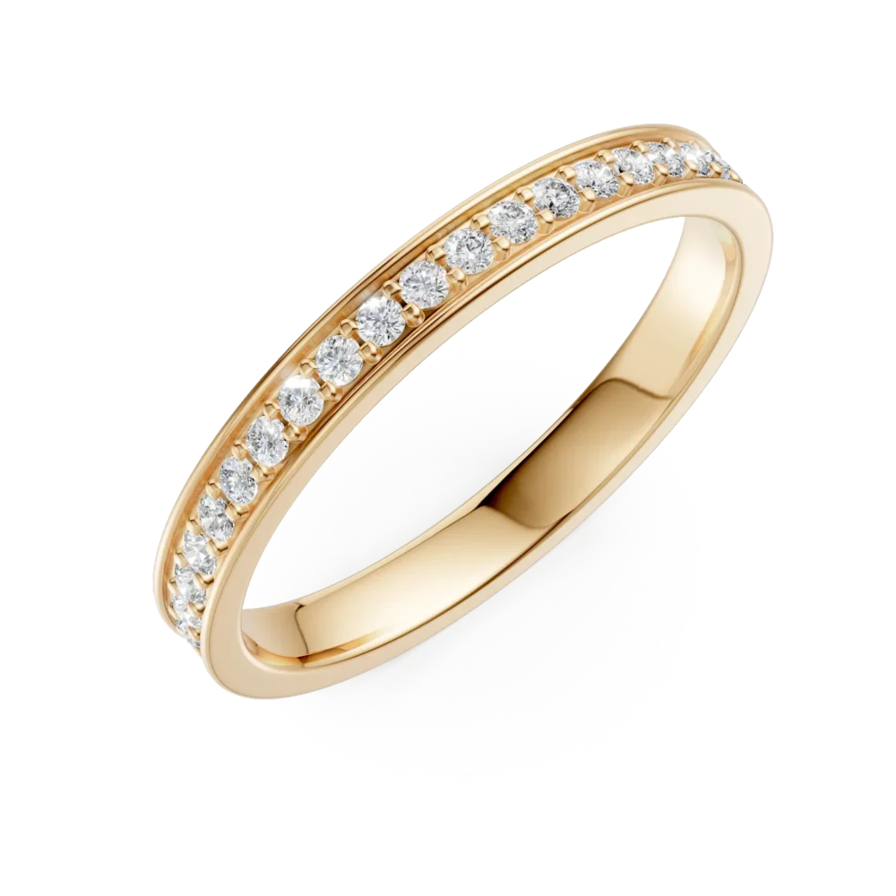 Inel eternity din aur galben cu diamante de 0.3ct