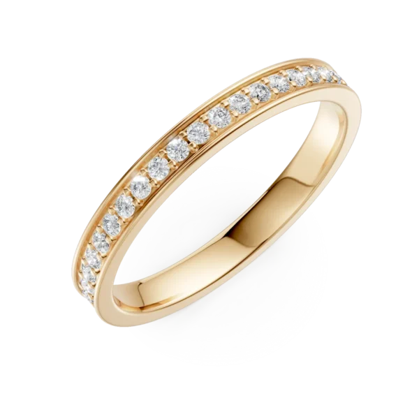 Inel eternity din aur galben cu diamante de 0.3ct