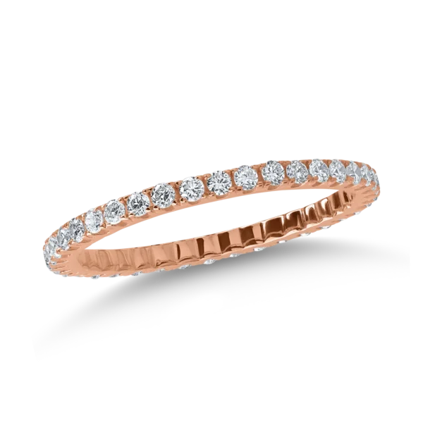 Inel eternity din aur roz cu diamante 0.5ct