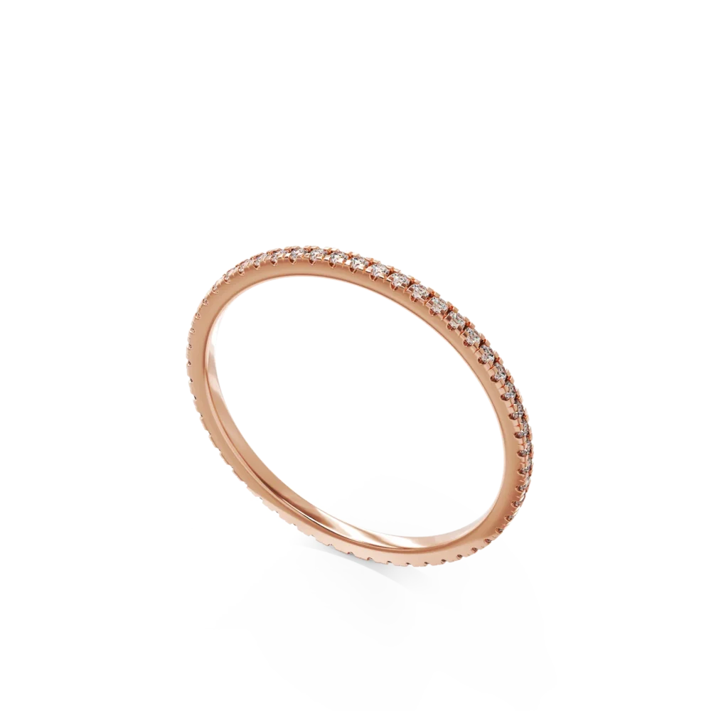 Inel infinity din aur roz cu diamante de 0.14ct - imagine 2