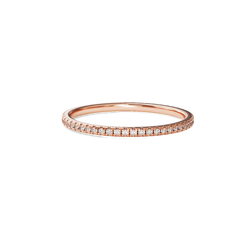 Inel infinity din aur roz cu diamante de 0.14ct - imagine 3