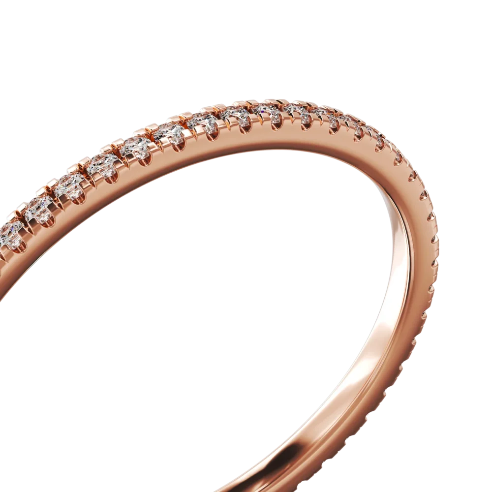 Inel infinity din aur roz cu diamante de 0.14ct - imagine 4