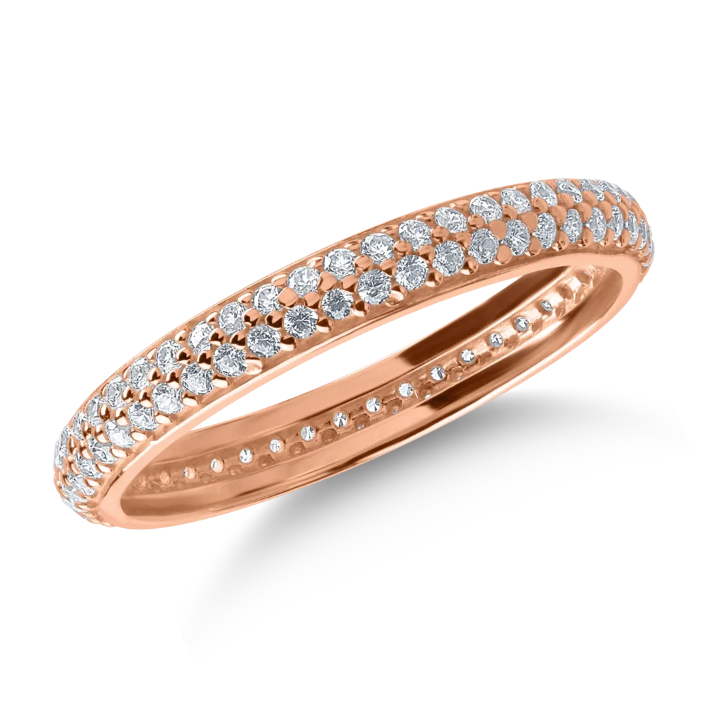 Inel eternity din aur roz