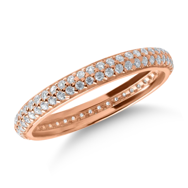 Inel eternity din aur roz