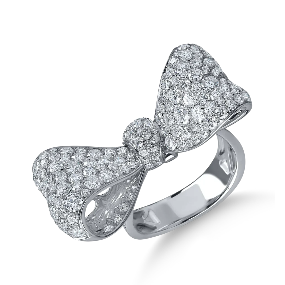 Inel fundita din aur alb cu diamante de 3.5ct