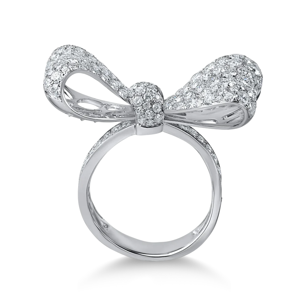 Inel fundita din aur alb cu diamante de 3.5ct - imagine 2
