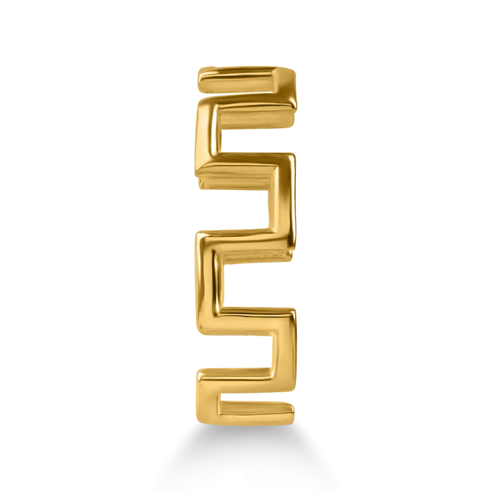 Inel geometric din aur galben - imagine 2