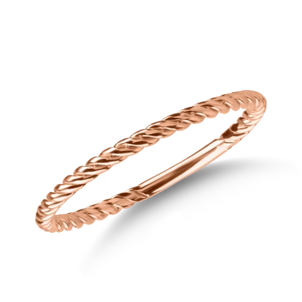 Inel impletit din aur roz