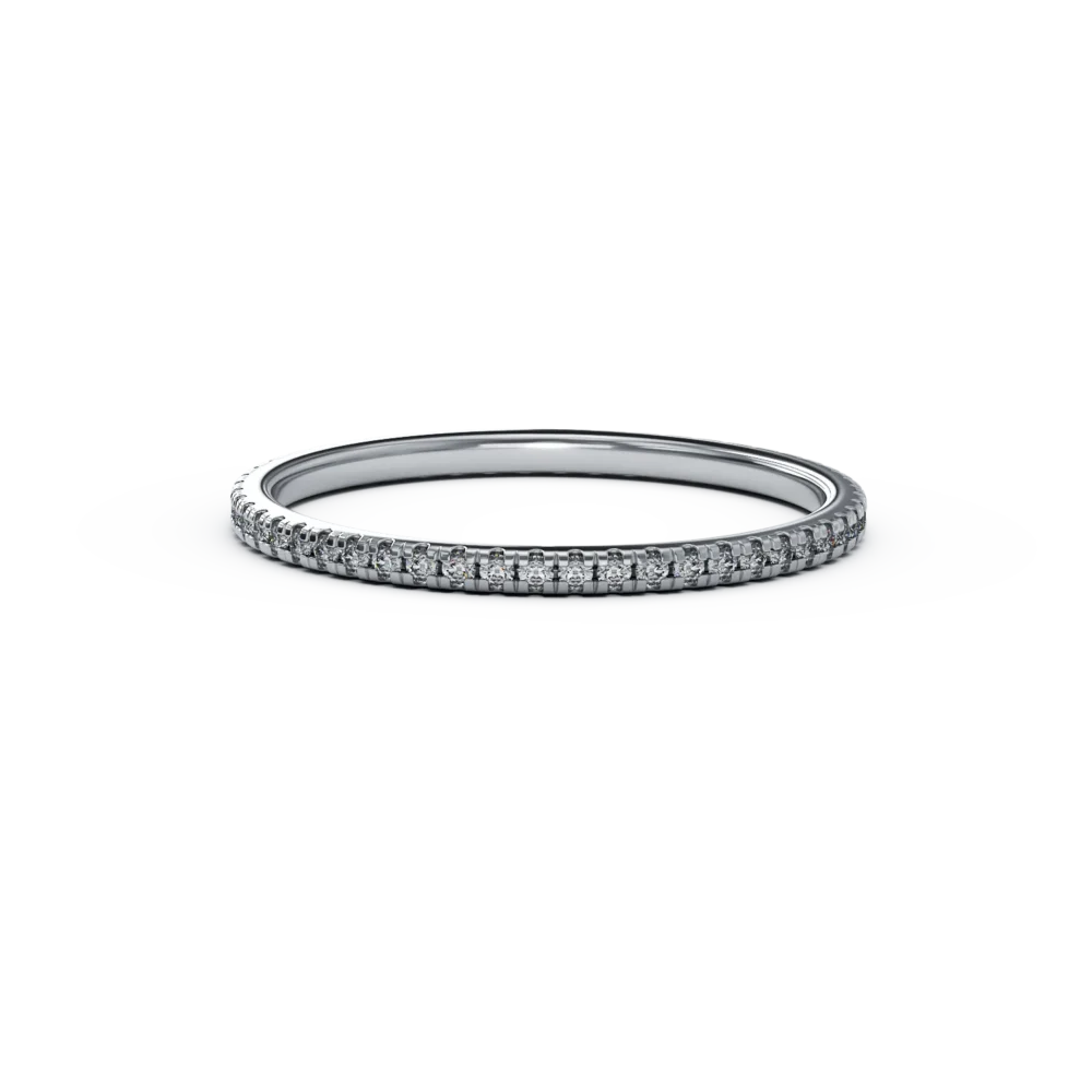 Inel infinity din aur alb cu diamante de 0.1ct - imagine 3