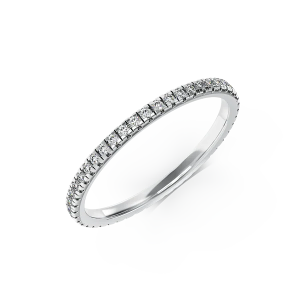 Inel infinity din aur alb cu diamante de 0.33ct