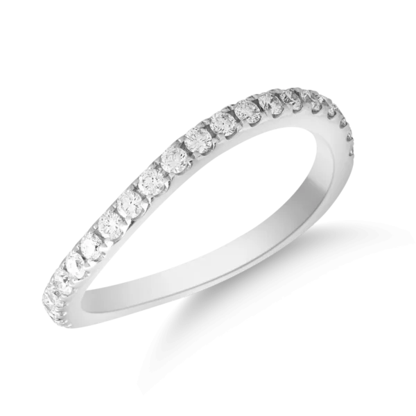 Inel infinity din aur alb cu diamante de 0.37ct