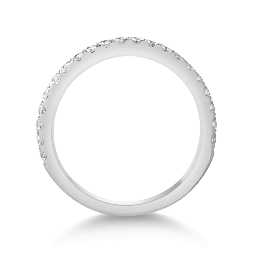 Inel infinity din aur alb cu diamante de 0.37ct - imagine 2