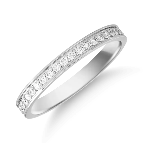 Inel infinity din aur alb cu diamante de 0.51ct