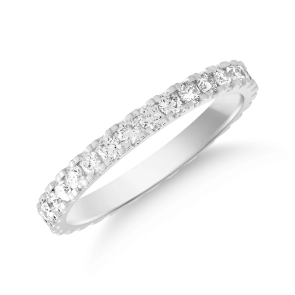 Inel infinity din aur alb cu diamante de 0.75ct