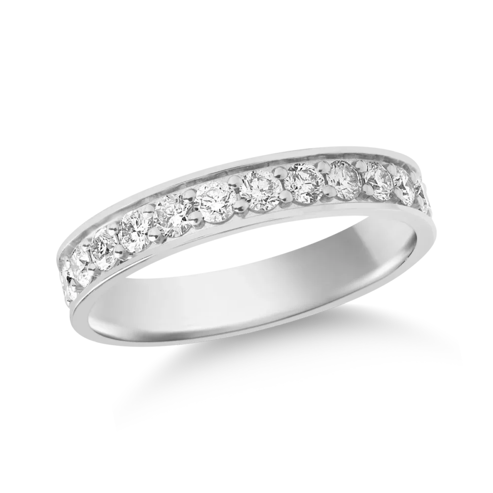 Inel infinity din aur alb cu diamante de 0.99ct