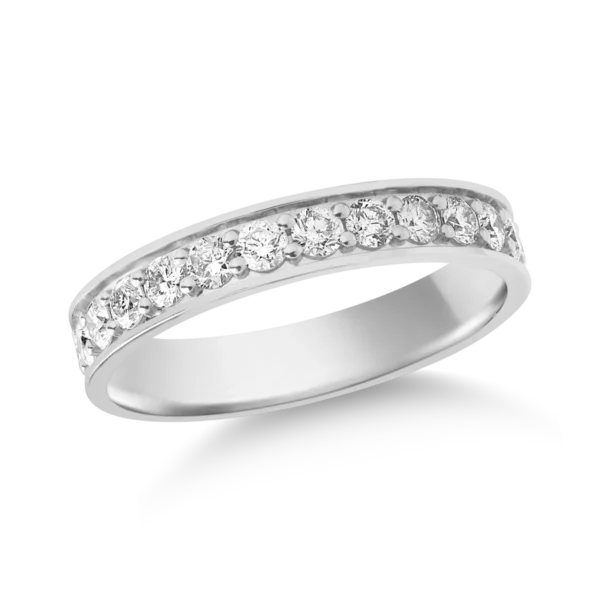 Inel infinity din aur alb cu diamante de 0.99ct