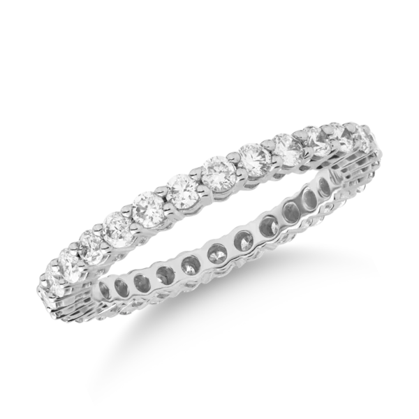 Inel infinity din aur alb cu diamante de 1.15ct