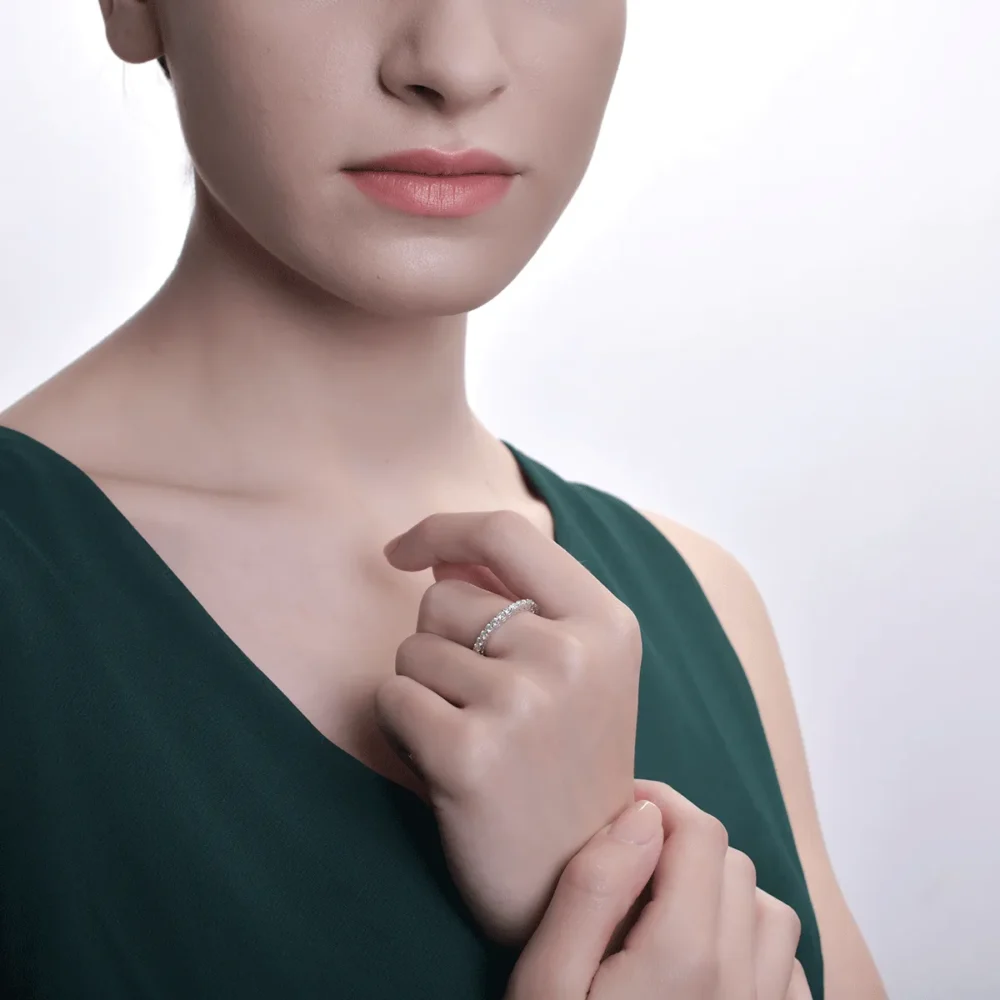 Inel infinity din aur alb cu diamante de 1.15ct - imagine 4