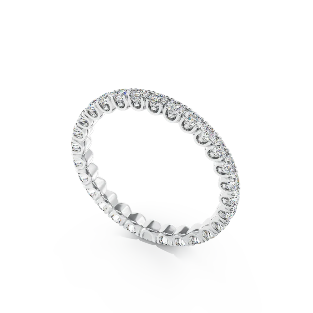 Inel din aur alb cu diamant de 1ct - imagine 2