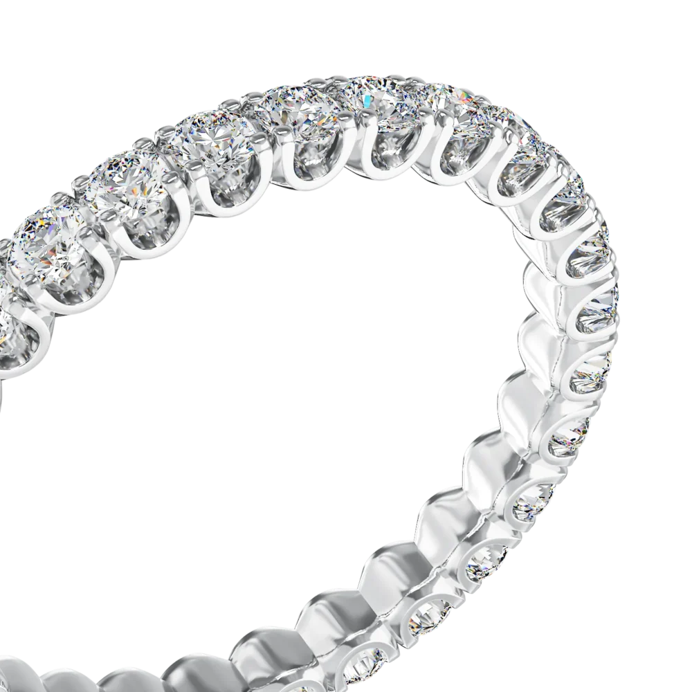 Inel din aur alb cu diamant de 1ct - imagine 4