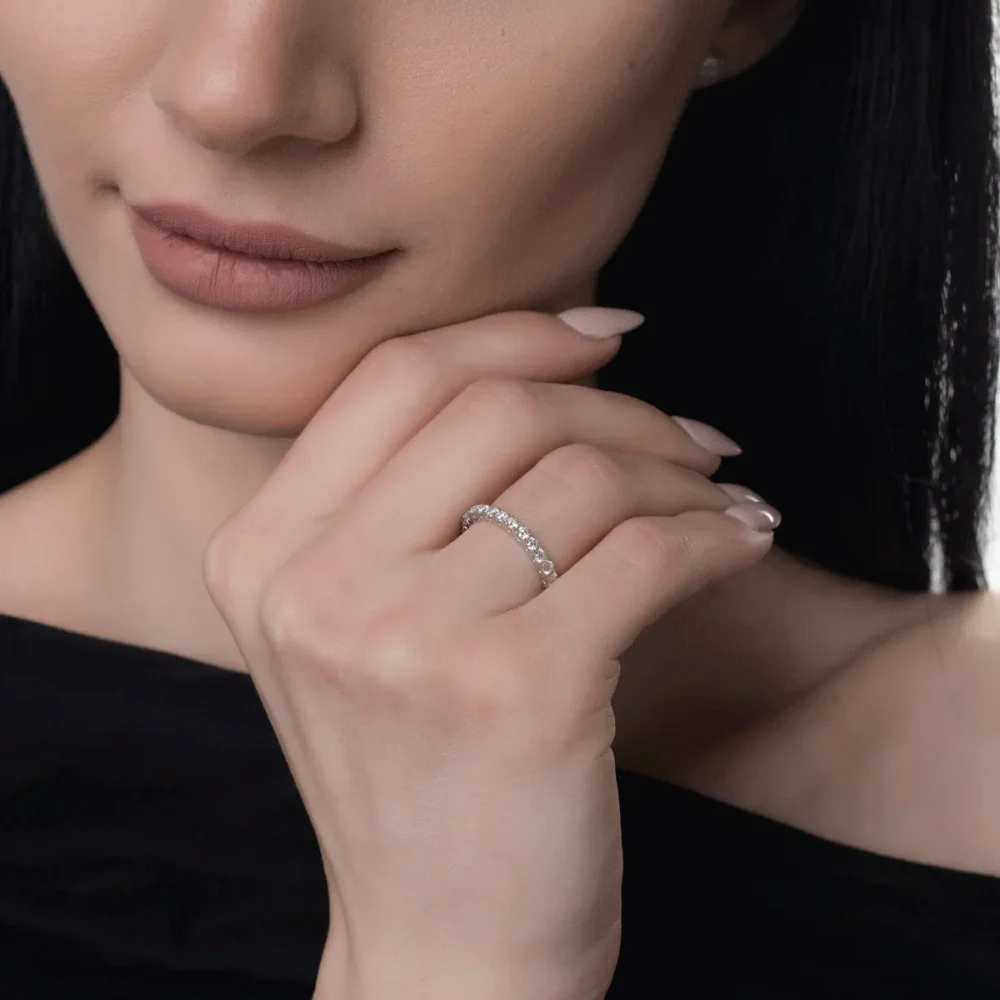 Inel din aur alb cu diamant de 1ct - imagine 5