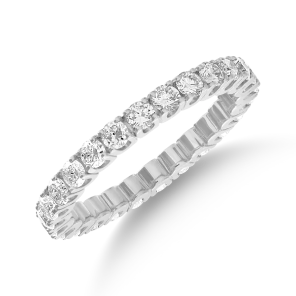 Inel infinity din aur alb cu diamante de 2ct