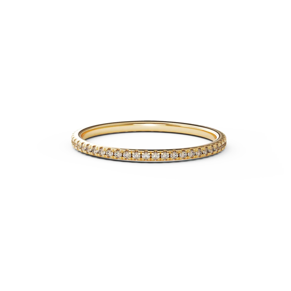 Inel infinity din aur galben cu diamante de 0.14ct - imagine 3