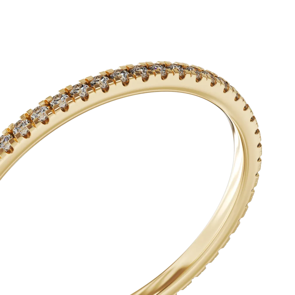 Inel infinity din aur galben cu diamante de 0.14ct - imagine 4