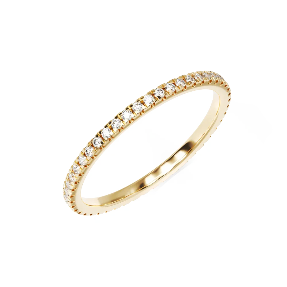 Inel infinity din aur galben cu diamante de 0.25ct